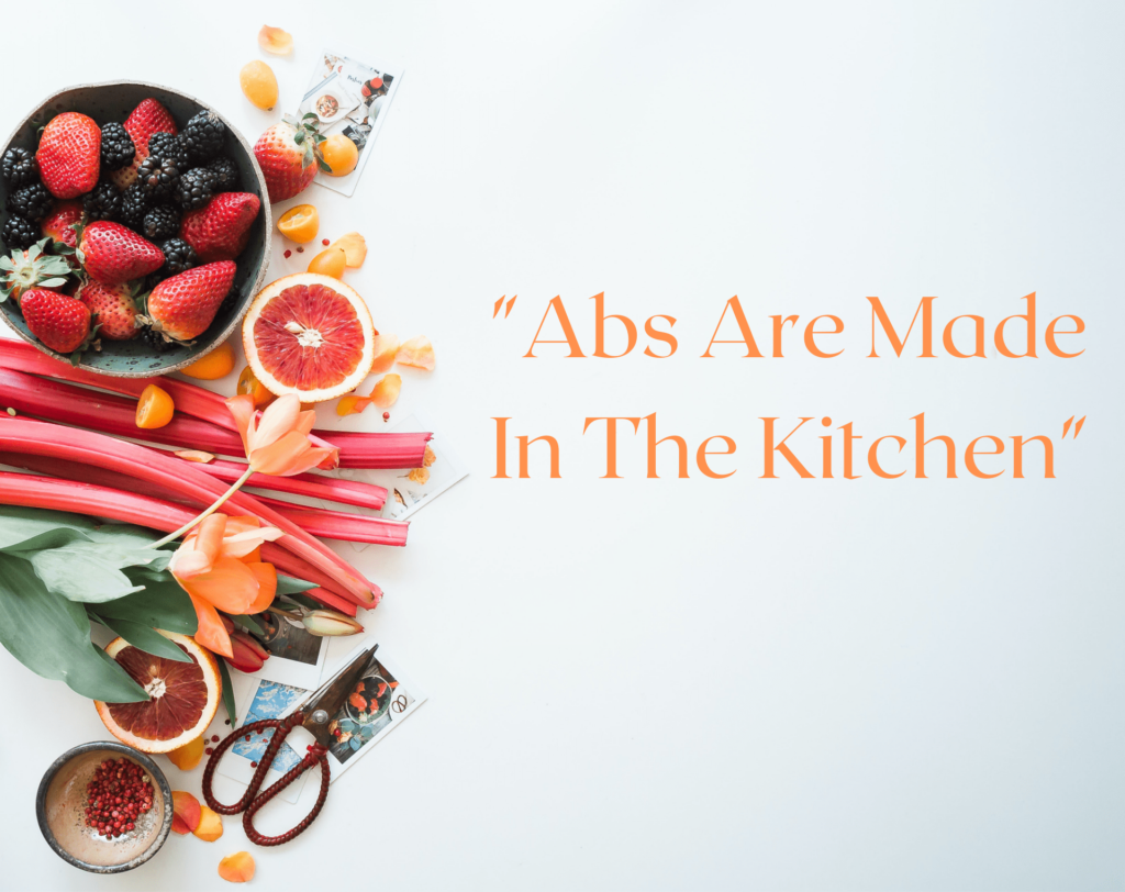 Abs are made in the kitchen and the best tool you will have to see your abs.