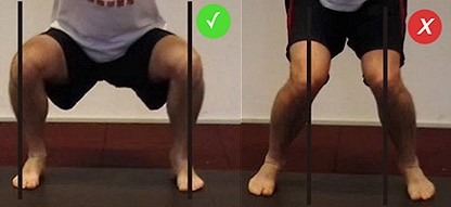 A sign of weak glutes are you knees caving inward during a squat.